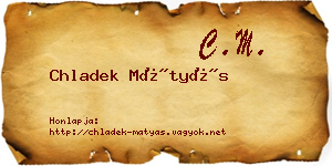 Chladek Mátyás névjegykártya