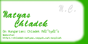matyas chladek business card